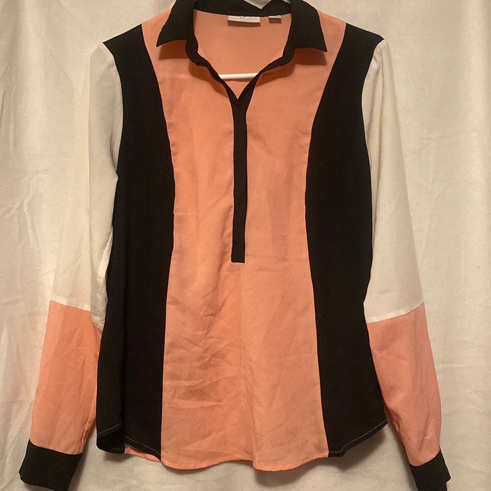New York & Company Sheer long sleeve shirt
